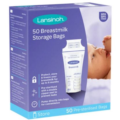 Picture of LANSINOH BREASTMILK STORAGE BAGS (PACK OF 50)