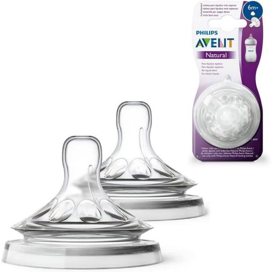 Picture of AVENT NATURAL 2 FEEDING TEATS THICK FEED X2