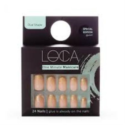 Picture of LOCA NAILS GOLD GLITTER OVAL SHAPE S1   0222