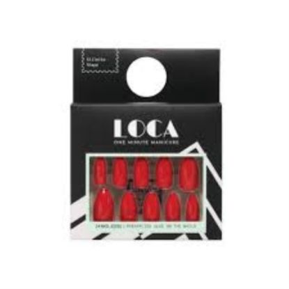 Picture of LOCA PRESS ON NAILS RED STILETTO SHAPE NO.10   0154