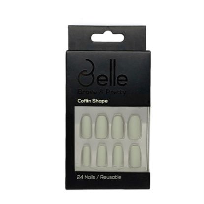 صورة أظافر صناعية بحافة مربعة