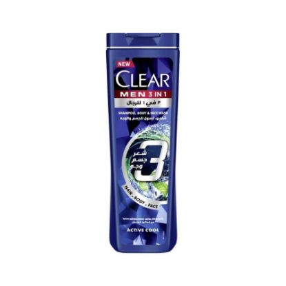 Picture of CLEAR MEN 3IN1 ACTIVE COOL HAIR/FACE/BODY SHAMPOO 400 ML