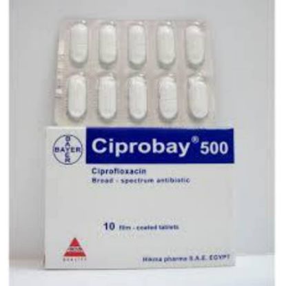 Picture of CIPROBAY 500 MG 10 TAB