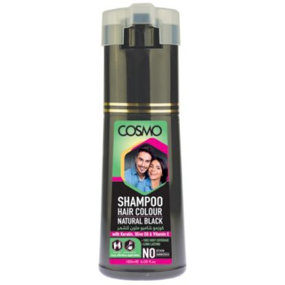 Picture of COSMO NATURAL BLACK HAIR COLOR SHAMPOO 180 ML