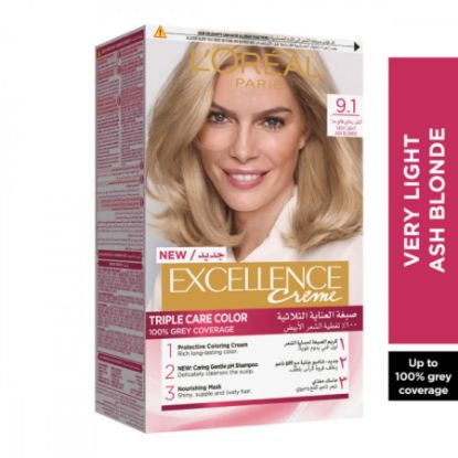 Picture of EXCELLENCE COLOR 9.1 VERY LIGHT ASH BLONDE 59216-7593 اشقر ر