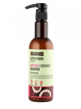 صورة كورنلز سوبر فودز شامبو الكافين وزيت جوز لهند 500مل