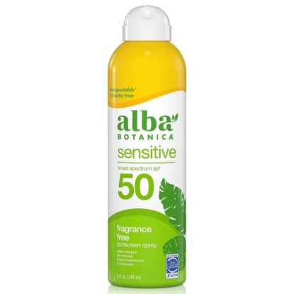 Picture of ALBA BOTANICA SENSITIVE SUNSCREEN FRAG FREE SPRAY 50SPF 171G