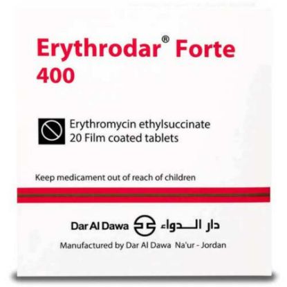 Picture of ERYTHRODAR 400 MG FORTE 20 TAB#