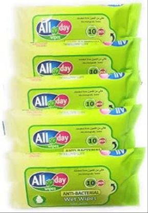 Picture of ALL DAY ANTI-BACTERIAL 10 WIPES 5PCS PROMO