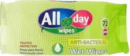 Picture of ALL DAY ANTI-BACTERIAL 72 WIPES