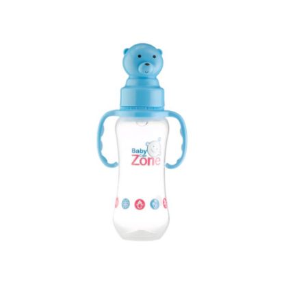 Picture of BABY ZONE PLASTIC BOTTLE 240 ML رضاعة بغطاء دب BLF 8515