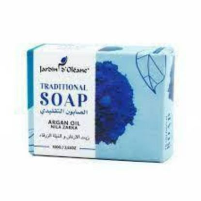 Picture of GARDEN OLEAN TRADITIONAL SOAP, ARGAN OIL AND BLUE INDIGO, 10