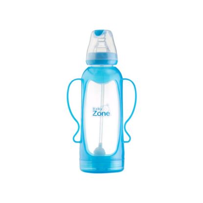 Picture of BABY ZONE PLASTIC BOTTLE 250 ML رضاعة بيدين و مصاص BLF 8544