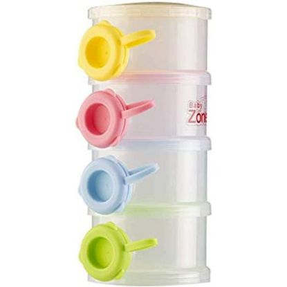 Picture of BABY ZONE POWDER CONTAINER مقسم حليب شفاف 4 طبقات BLF 8350