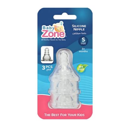 Picture of BABY ZONE SIL. NIPPLE 3 PCS  {8232} : L (3 ?????)