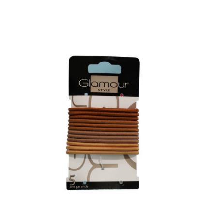 Picture of GLAMOUR  HAIR ORNAMENT / ELASTICS,THICK COLOR 12 PCS