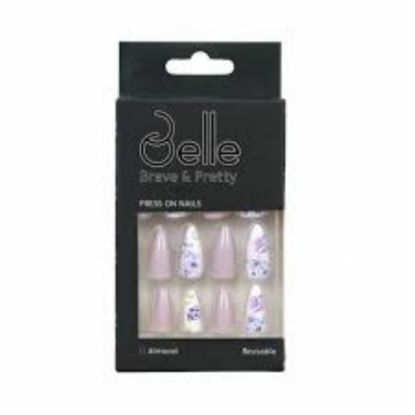 Picture of BELLE PRESS ON NAILS (SHATHA) ALMOND
SHAPE, SCLUPTED FLORAL