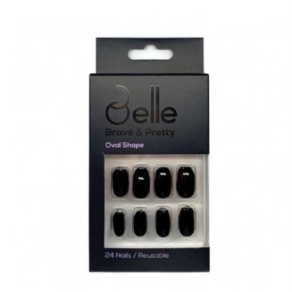 صورة أظافر صناعية بحافة بيضاوية