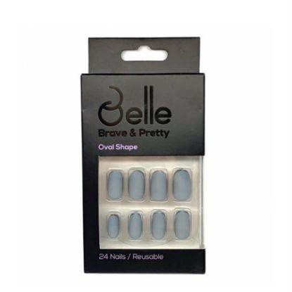 صورة أظافر صناعية بحافة بيضاوية