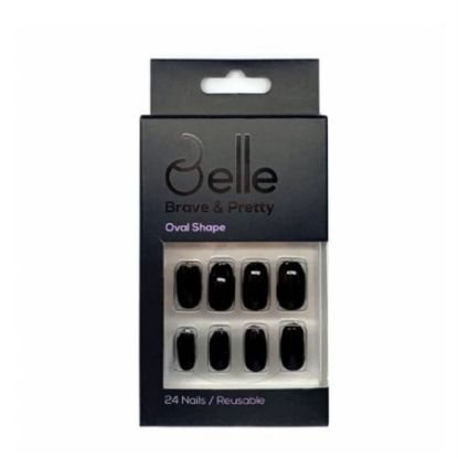 صورة أظافر صناعية بحافة بيضاوية