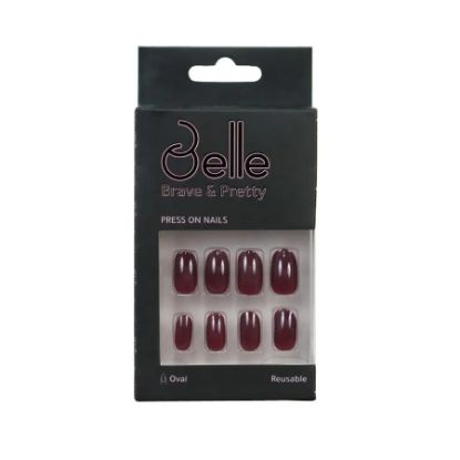 صورة أظافر صناعية بحافة بيضاوية