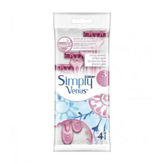 Picture of GILLETTE SIMPLY VENUS 3 - 4 DISP RAZORS 32108-24315