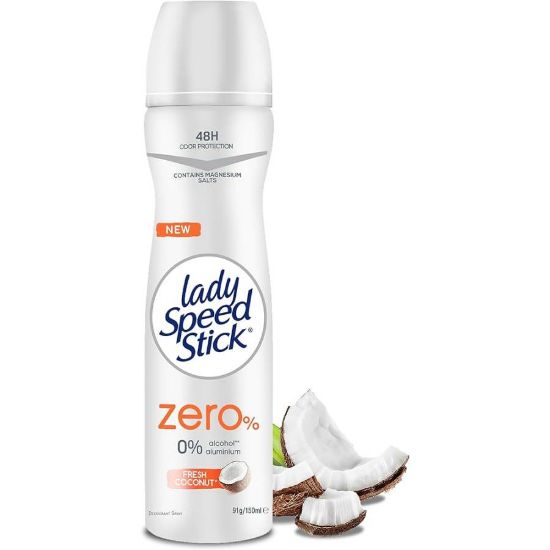 صورة Lady Speed Stick, Zero%  Antiperspirant Stick Fresh Coconut