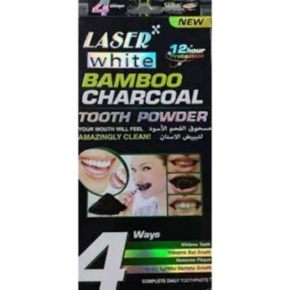 Picture of LASER WHITE BLACK CHARCOAL POWDER FOR TEETH WHITENING 20G