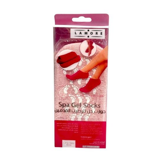 Picture of LAMOUR GEL SOCKS TO MOISTURIZE THE FEET, PINK