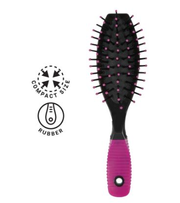 Picture of INTERVION HAIR BRUSH W VIOLET RUBBER HANDLE 97271