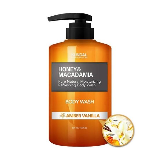 Picture of KUNDAL HONEY & MACADAMIA PURE BODY WASH 500ML - WHITE MUSK