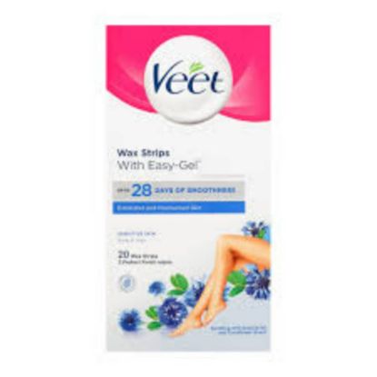 Picture of IMMAC VEET WAX STRIPS SENSITIVE VITA E ALMOND OIL 20 PCS X 1