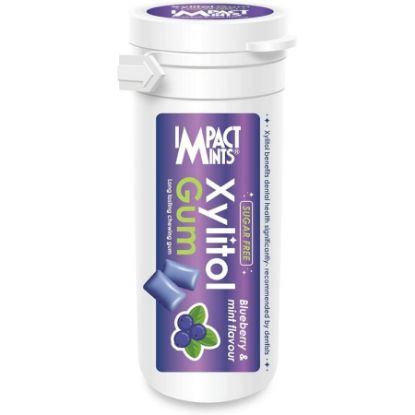 Picture of IMPACT GUM 30G, SUGAR FREE, MINT WITH BLUEBERRY