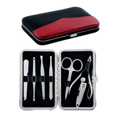 Picture of INTERVION  MANICURE SET 7 ITTEMS WITH BLACK COVER