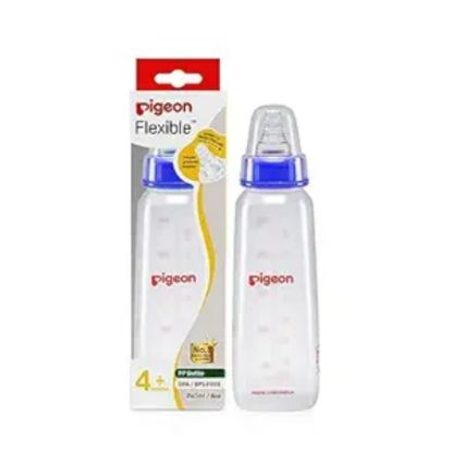 Picture of PIGEON KPP FLEXIBLE PLASTIC BOTTLE 4+M CLEAR 240ML N26006-00