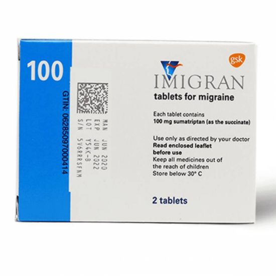 Picture of IMIGRAN 100 MG 2 TAB