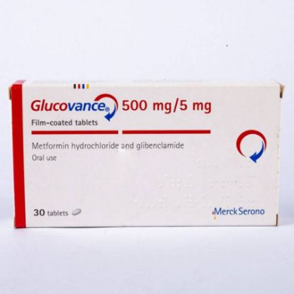 Picture of GLUCOVANCE 500 MG/5 MG 30 TAB