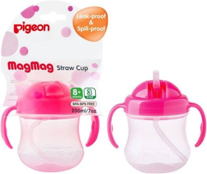 Picture of PIGEON MAG MAG STRAW CUP FOR KIDS PINK 200 ML