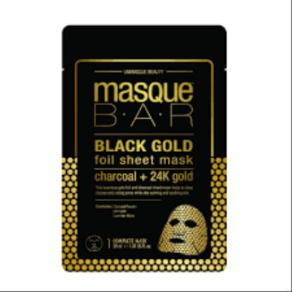 Picture of MASQUE BAR BLACK GOLD FOIL SHEET MASK 15ML