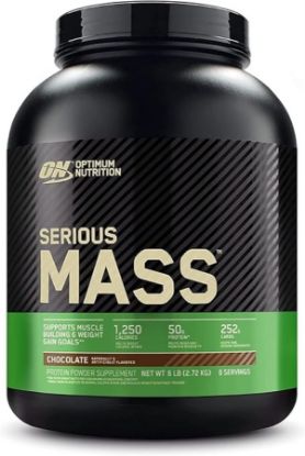 Picture of ON SERIOUS MASS GAINER POWDER CHOCOLATE 6 LBS