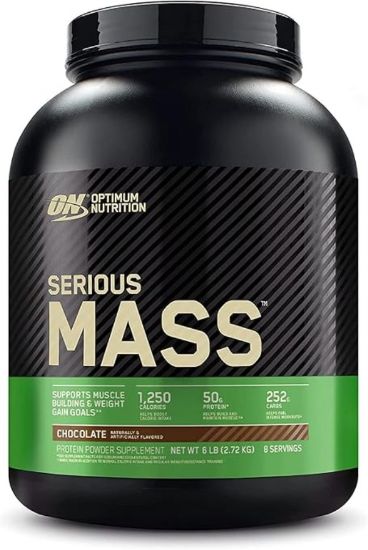 Picture of ON SERIOUS MASS GAINER POWDER CHOCOLATE 6 LBS