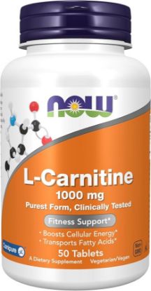 Picture of NOW FOODS L-CARNITINE TARTRATE 1000 MG 50 TABLETS