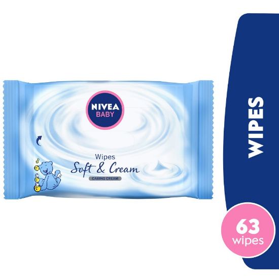 Picture of NIVEA BABY WIPES SOFT & CREAM 63 PCS 86244-4689