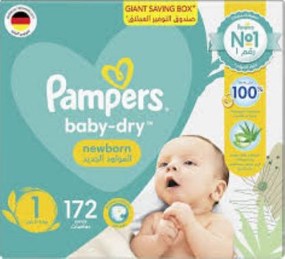 Picture of PAMPERS MEGA NEW BABY - DRY 1 - 2-5 KG 1 X 172 BOX 11501434#