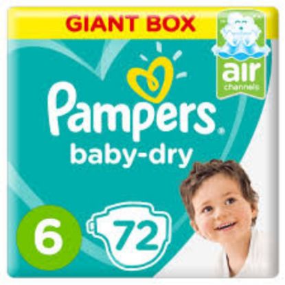 Picture of PAMPERS MEGA NEW BABY - DRY XXL 6 - 15+ KG 1 X 72 BOX 11501#