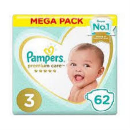 Picture of PAMPERS PREMIUM SIZE 3 (2X62 MEGA PACK)