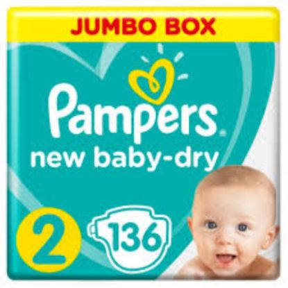 Picture of PAMPERS SIZE 2 SMALL JUMBO BOX 136 PIECES