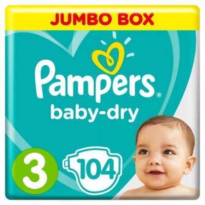 Picture of PAMPERS SIZE 3 JUMBO BOX 104 PIECES