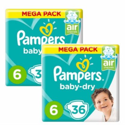 Picture of PAMPERS SIZE 6 BAG (2X36 JUNIOR PACK)
