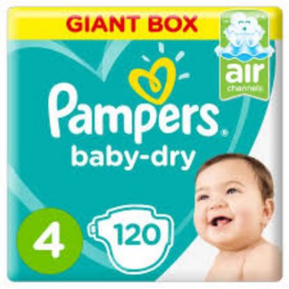 Picture of PAMPERS MEGA LARGE 4 - 7-18 KG 1 X 120 BOX 2165-11501303#